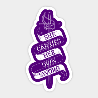 She Carries Her Own Sword Sticker